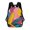 Color-3, variant on Tropical Vibrant Geometric Pattern Art Travel Backpack 17 Inch Laptop Bag Student Backpack