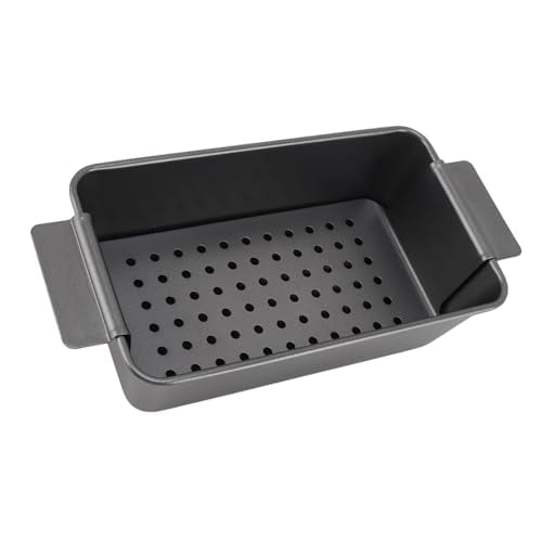 Non Stick Meatloaf Pan with Drain Tray,Heavy Duty Carbon Steel Pan,Heat Conductivity,Dishwasher,Oven Baking,Baking Loaf Pan,Meat Loaf for Baking