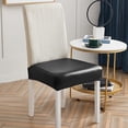 thumbnail image 4 of 2 Fundas De Asiento De Cuero PU Para Silla De Comedor, Decoración De Fiesta, Color Negro, 4 of 8