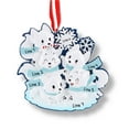 thumbnail image 4 of Personalized Arctic Fox Family of 5 Christmas Ornament 2024 - Our First Christmas Together Ornament, 4 of 9
