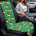 thumbnail image 4 of CHAQLIN Christmas Icon Pattern Car Seat Covers for Vans, Quilted Design with Buckle Car Front Seat Covers 2‑Piece Set Quilted Breathable Fabric Car Seat Covers Protector, 4 of 7