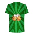 thumbnail image 4 of Fridja Gym T-Shirts pour Hommes Été Décontracté Surdimensionné Ample Manches Courtes Col Rond Hauts Amusants Imprimé Bière Graphiques T-Shirts Habillés Confortables Hauts pour Sport Mise en Forme (Vert, 4TG) (Vert, 4TG), 4 of 5