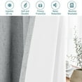thumbnail image 6 of H.VERSAILTEX 100% Blackout Linen Textured Grommet Curtains for Bedroom, 2 Panels Thermal Insulated Drapes for Living Room(52" x 54", Glacier Gray), 6 of 6