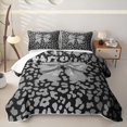 thumbnail image 2 of Homewish Kawaii Bowknot Quilt Full for Girls, Leopard Cheetah Print Full Bedspread Sets, 3pcs 1 Coverlet and 2 Pillowcases, 2 of 7