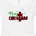 thumbnail image 4 of Inktastic Merry Christmas Buffalo Plaid Cross with Snowflakes Girls Baby Dress, 4 of 5