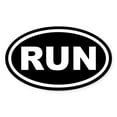 thumbnail image 1 of CafePress - RUN Running Black Euro Oval Sticker - Sticker (Oval), 1 of 1