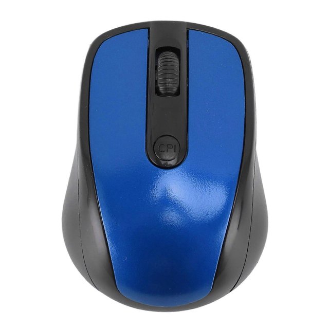 Souris optique sans fil 2,4 GHz, ergonomique et professionnelle, haute sensibilité, pour ordinateur portable, bleu