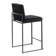 thumbnail image 4 of Fuji Contemporary High Back Counter Stool In Black Steel And Black Velvet - Set Of 2, 4 of 7