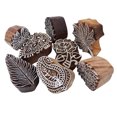 thumbnail image 3 of Hand Carved Wooden Printing Block Decorative Blocks Textile Stamp Lot Of 8 Pcs, 3 of 3