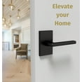 thumbnail image 3 of Mega Handles Glamor Dummy Door Lever Knob - Stainless Steel, 5" Lever, Rectangular Rosette, Reversible, Includes Screws, Pack of 2, 3 of 4