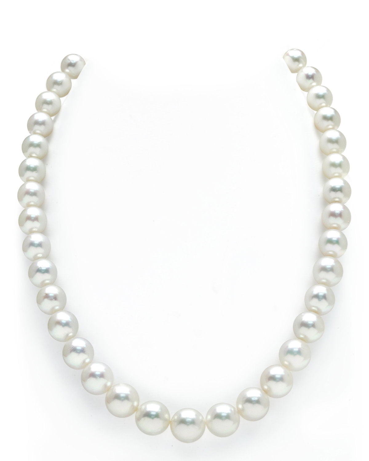 14K Gold 9-12mm Australian White South Sea Cultured Pearl Necklace AAAA Quality by The Pearl Source