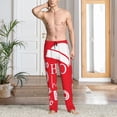 thumbnail image 2 of Balery Saying Ho Ho Ho Pantalones de pijama para hombre, pijama ultraligero, pantalón de descanso-Large, 2 of 6