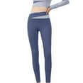 thumbnail image 6 of LLYwey Plus Size Cargo Pants Women's Color-blocking Waist Lifting Hip Exercise Tight Yoga Pants Cute Pants Female Long Pant Style H2199 Blue XXL, 6 of 6