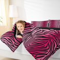 thumbnail image 4 of Homewish Zebra Print Bedding Comforter Set,Safari Animal Twin Comforter Sets,Pink Black Ombre Bedding Set For Girl Boys,Super Cozy Room Decor Reversible,2-Piece, 4 of 8