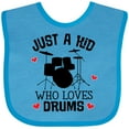 thumbnail image 3 of Inktastic Future Drummer Kid Loves Drums Boys or Girls Baby Bib, 3 of 4