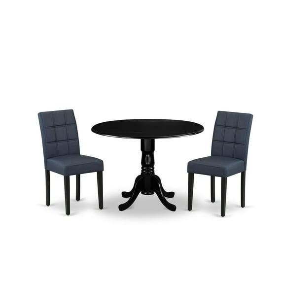 East West Furniture 3 Piece Dining Table Set consists A Wood Table