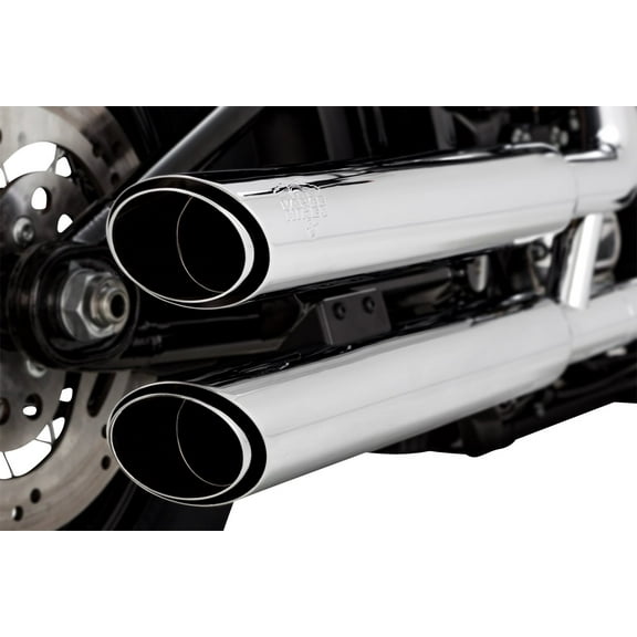 Vance & Hines Twin Slash 3" Chrome Slip-On Mufflers (16376)
