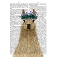 thumbnail image 2 of Fab Funky 12x14 White Modern Wood Framed Museum Art Print Titled - Llama Bohemian 1 Book Print, 2 of 4