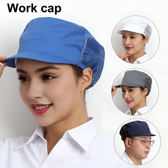 TELOLY 2026 New Chef Hat Kitchen Cooking Chef Cap Adjustable Food Service Hair Nets Reusable Washable Mesh Bouffant Beanie for Restaurant, Bakery, Catering, Home Cooking, Cafeteria