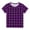 Purple, variant on HAiming Boys Girls Classic Plaid Short Sleeve T Shirts Kids Casual Round Neck Tunic Tops Summer Loose Pullover Blouses