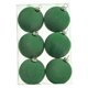 thumbnail image 2 of 6 bolas navideñas flocadas para colgar en el árbol de Navidad, surtido de 6 cm. Verde, 2 of 9