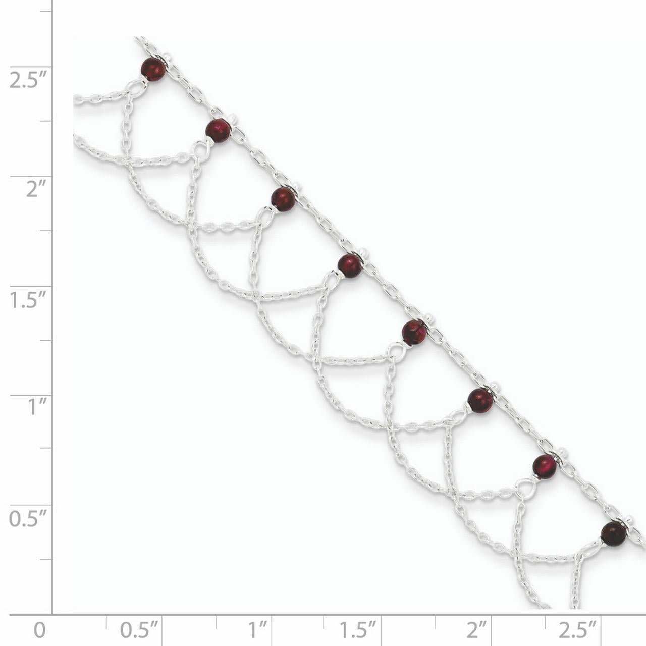 garnet ankle bracelet