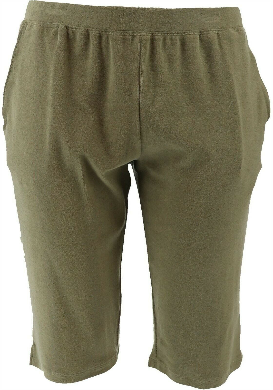Denim & Co. - Denim& Co Active Petite Knit Terry Pedal Pushers Women's A365793 - Walmart.com 