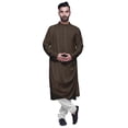 thumbnail image 6 of Atasi Long Sleeve Men Kurta Rayon Slub Solid Casual Clothing Partywear, 6 of 7