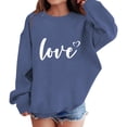 thumbnail image 6 of YunPes Oversized Sweatshirt for Girls Cute Heart Print Pullover Tops Teen Girls School Fashion Crewneck Tops Kids Birthday Outfits, 6 of 6