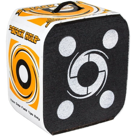 MONGJI 4-Sided Archery Target Uses Friction Not Force to Stop All Field Points and Broadheads Open-Face Layered Design Lightweight and Carry Strap for Portability