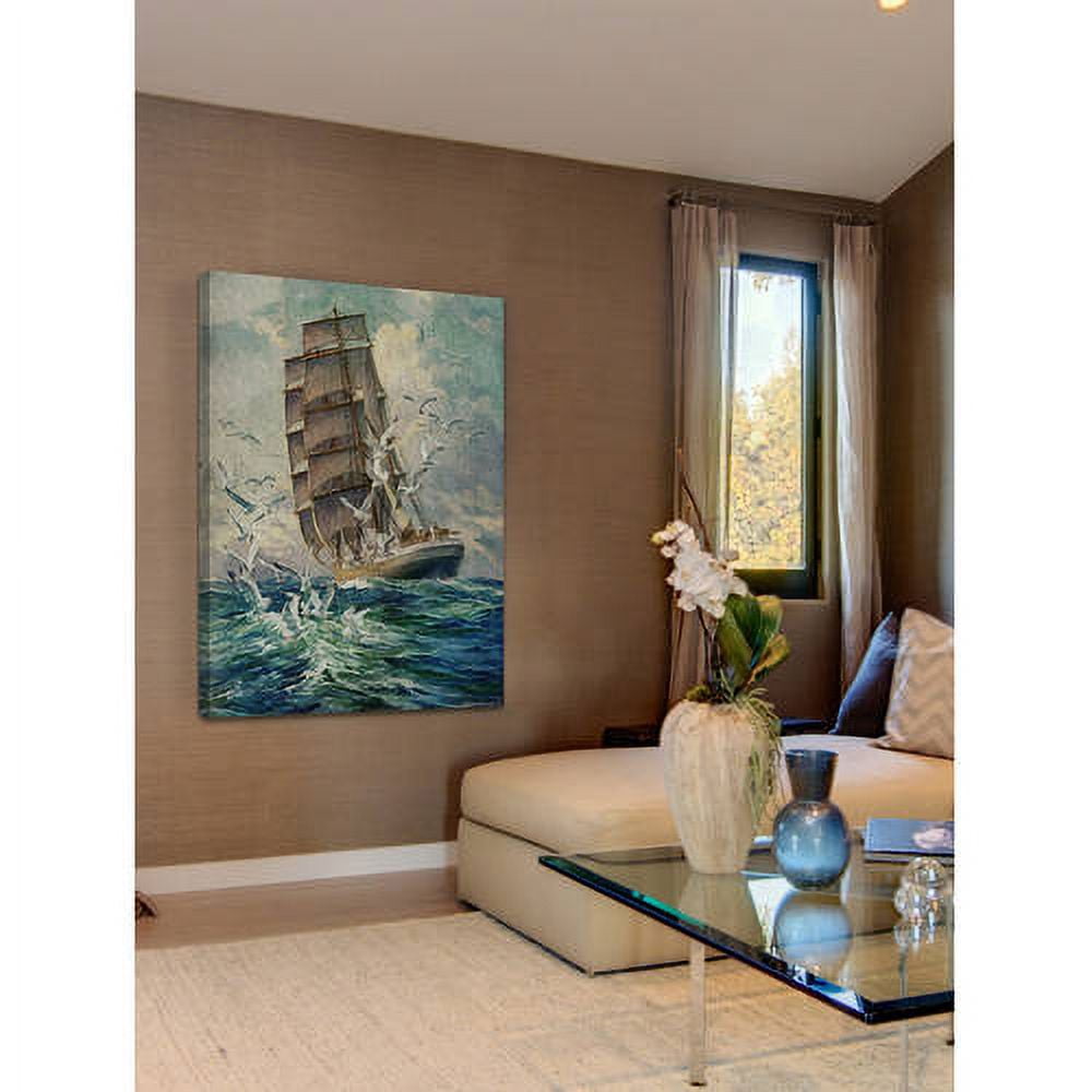 Marmont Hill 'Seagulls In Motion' Painting Print on Wrapped Canvas