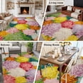 thumbnail image 5 of Rectangle Area Rugs 5 x 7 Ft, Watercolor Chrysanthemum Non-Slip Residential Carpet, Vintage Abstract Oil Painting Floral Indoor Crawling Mats Runner Rugs for Living Room/Dining Room/Bedroom, 5 of 8