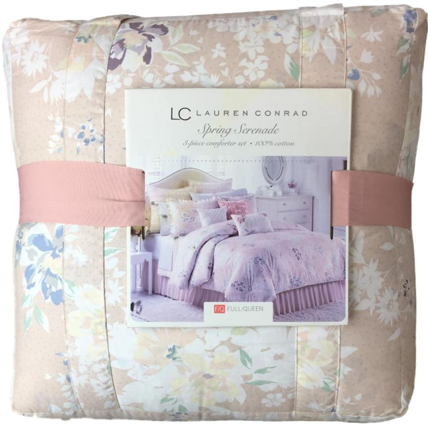 Lauren Conrad Spring Serenade Comforter Set Pretty Floral Full Queen Bed 3 Pc Walmart Com