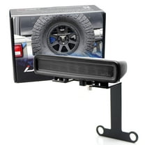 Dark Smoked Lens F1 Style LED Strobe Third Brake Lamp w/Behind Spare Tire Relocation Brackets, For Jeep 2018-up Wrangler JL