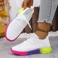 thumbnail image 5 of Gym Shoes Women Women's Athletic Shoes Womens Walking Shoes Stylish Knitted Sneakers for Women Running and Casual Wear Breathable Comfortable Workout Leisure Activities White 7.5, 5 of 5