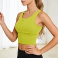 thumbnail image 2 of Yammkia Sports Bras for Women Adjustable Sports Bras for Women High Support Padded Racerback Sport for Large Bust Workout Running Gym(Light Yellow,XXXXL), 2 of 6