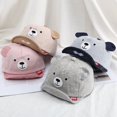 thumbnail image 4 of Bonita gorra de oso para bebé, gorro de algodón para primavera y verano, para niño y niña, GRIS, 40-, 4 of 5