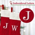 thumbnail image 4 of 1Pack 21 Inches Knitted Christmas Stockings with Initials, Large Red Custom Monogram Christmas Stockings with Letter, Personalized Xmas Decoration for Holiday Family Party, 4 of 5
