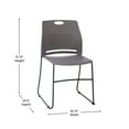 thumbnail image 4 of Gray Sled Base Stack Chair, 4 of 4