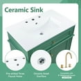 thumbnail image 3 of Christopher Knight Home 30" Bathroom Vanity with Sink, Soft-Close Door, Tip-out Drawer, Green, 3 of 10