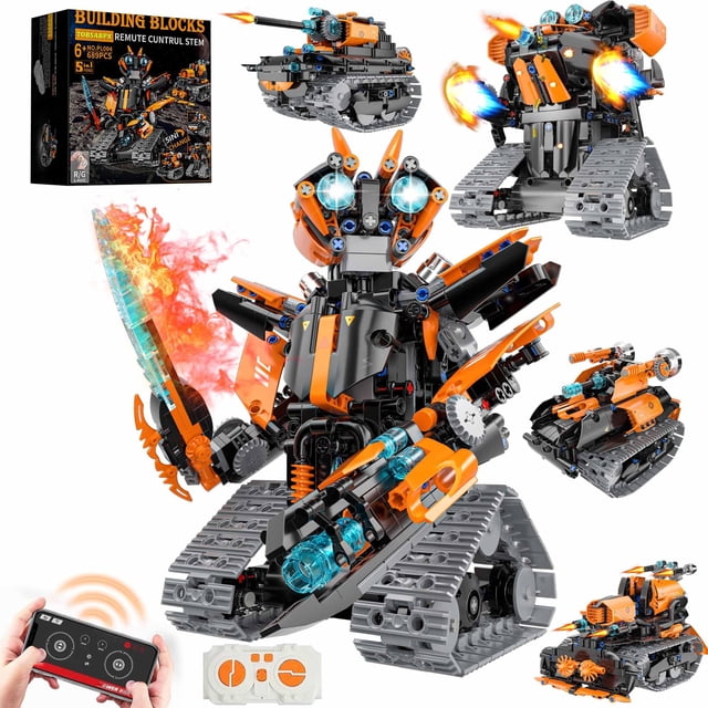 Kit de construcción de robots 5 en 1 STEM Building Toys TOBSABPX, 689 piezas