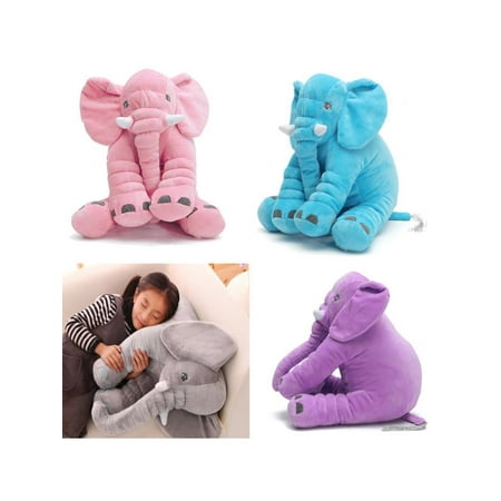 Hot Pink Plush - Elephant Sleeping Pillow Soft Stuffed Plush Doll Toys Baby Kids Children Birthday Valentine Gifts for Toddler Infant Kids Gift