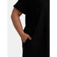 thumbnail image 4 of Terra & Sky Women’s Plus Size V-Neck T-Shirt Dress, Sizes 0X-5X, 4 of 4