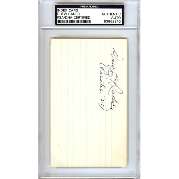 Drew "Lefty" Rader Autographed 3x5 Index Card Pittsburgh Pirates PSA/DNA #83862313