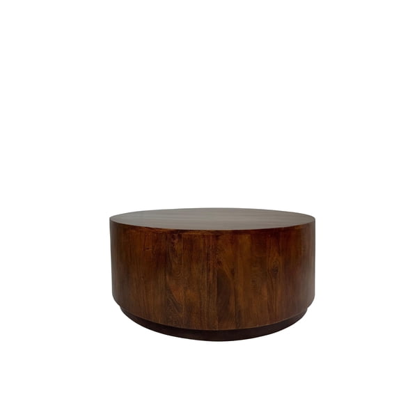 Tamia 42" Round Wooden Coffee Table - Chestnut