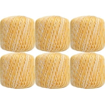 6 Ball Pack Threadart 100% Pure Cotton Multicolor Crochet Thread - Size 10 - Color 51 - Variegated Sunburst