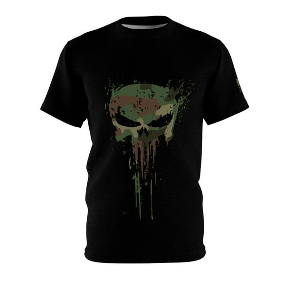 Military Style Camo Skull T-shirt - Traditional Camo