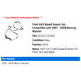 thumbnail image 2 of Front ABS Speed Sensor Set - Compatible with 2005 - 2008 Mercury Mariner 2006 2007, 2 of 2