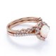 thumbnail image 3 of JeenMata Anillo de Compromiso de 1,50 Uds con Ópalo Arcoíris de Talla Cojín y Moissanita Engastado en Oro Rosa de 18 K sobre Plata, 3 of 6