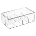 thumbnail image 5 of KAKOWELY Desktop Tea Bag Organizer Divided Clear Tea Box Household Coffee Storage Box,11.1"X6.73"X3.7", 5 of 5